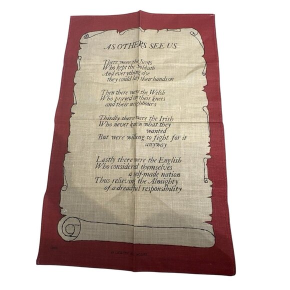 “As Others See Us” Linen tea towel By Linanne Made in U.K. 28 x 18 Diversity - Picture 6 of 14